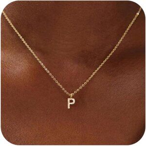 Hypoallergenic Gold Initial Pendant Necklace - Trendy Personalized Accessory